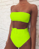 Toloer Chu Double Hot Style Bikini Hot Selling Bikini Hot Style Swimsuit High Waist Print Swimsuit-Outfit
