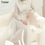 Lace Dress Women Vintage Elegant Party Vestidos Ladies Spring Flower Long Dresses Summer Luxury Design