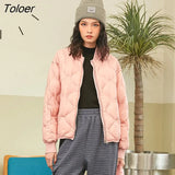 Women Down Jackets Thickening Duck Black Greee White Warm Solid Short Baseball Collar Casual Chic Style