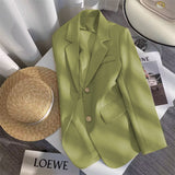 Toloer Color Suit Jacket Female 2024 Spring New Spring And Autumn Design Sense Fried Street Clothes Popular Suit Women-Outfit