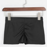 Cycling Shorts Thin Fitness High Waist Biker Shorts Summer Slim Knee-Length Bottoms Black Women's Cycling Shorts