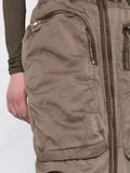 Fashion Women's Skirt New Elastic High Waist Zipper Big Pockets Loose Straight Brown Mid-calf Skirts Autumn 2023