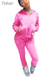 Two Piece Set Women Long Sleeve Hooded Zipper Pockets Workout Jacket and Fitness Legging Active Wear Stretchy Slim