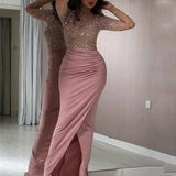 Buttocks Ball Gown Dress for Women Party Evening Night Wear Slim Elegant Ladies Long Dresses Fashion Hollow Out Tops