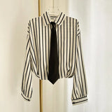 Spring Women Summer Striped Blouse Korean Long Sleeve Womens Tops and Blouses Vintage Women Shirts Blusas Roupa