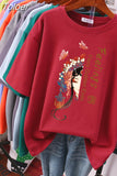 100% Cotton Oversize T Shirt Short Sleeve Women's Top 2023 Summer Couple Loose 6XL Oversized T Shirts Chinese