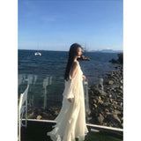 Niche Design Feels The Shoulder Dress Summer Seaside Holiday Wind Beautiful Long