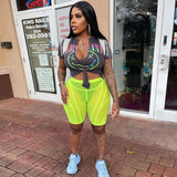 Sisterlinda Sexy Mesh See Through Slim Shorts Women Summer Elastic Wild Body-Shaping Trend Tight Biker Bottoms Female