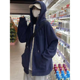 Coat Women Wear Oversize Loose Lazy Wind Print Hoods In The Spring And