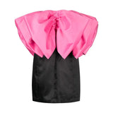 Sexy Dress For Women Slash Neck Sleeveless Hit Color Patchwork Bowknot Mini Dresses Female Summer Fashion