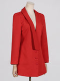 Toloer Style Small Suit 2024 New Fashion Sexy Slim V Neck Show Thin Long Sleeve Design Sense Suit Jacket Female-Outfit