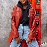 Leather Blazer-Outfit