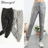 Winter Duck Down Pants Women Trousers High Waisted Warm Pant Black Women Pants Winter Trousers