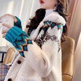 Woman Sweaters Christmas Red Sweater Cardigan Women Thickened Autumn Winter 2020 Loose Knitted Coat Femme Chandails Pull
