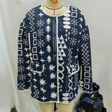 New Autumn And Winter 2024 Women's Wear Medium And Long Printed Cotton Jacket W028 6301-1-Outfit