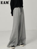 High Elastic Waist Brief Black Long Wide Leg Trousers New Loose Fit Pants Women Fashion Tide Spring Autumn 2023