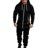 Jumpsuit One Piece Men's Sets 2020 New Men's Hooded Fleece Jumpsuit Men Camouflage Print Personality Casual Suits