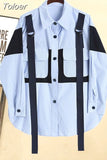 Hip-hop Style Patchwork Shirt Punk Chain Pants Two-piece Fashion Women's Pants Set Street Dance Boy Set Summer