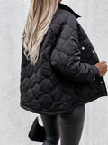 Turndown Collar Button Up Jacket with
