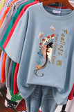 100% Cotton Oversize T Shirt Short Sleeve Women's Top 2023 Summer Couple Loose 6XL Oversized T Shirts Chinese