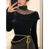 Knitted Sweater Women 2022 Winter Design Y2k Crop Tops Female Korean Fashion Clothing Long Sleeve Slim Sexy Pullover