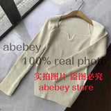 new spring and summer fashion women clothes sqaure collar full sleeves elastic high waist sexy pullover
