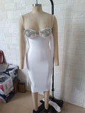 Hot Shiny Water Drill Nail Beaded Bow Tie Dress Exquisite Gorgeous Bandage