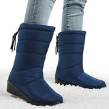 New Winter Boots Women Waterproof Snow Boots Female Faux Fur Plush Warm Shoes For Women Down Boots Mid-calf botas de
