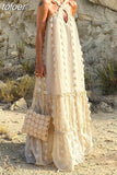 Patchwork Floral Dress For Female Halter Sleeveless Sexy Straight Loose Waist Maxi Dresses Women 2023 Summer