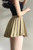 Micro Pleated Skirt Women Sexy Skort Vintage Preppy High Waist A-line Black Mini Skirt Y2k Shorts School Casual