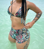 Sexy Fashion Colorful Print Two Piece