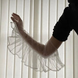 Solid Color Mesh Transparent Over Finger Fashion