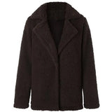 Women Faux Fur Coat Warm Soft Fur Outwear Plus Size Plush Overcoat Women's Jacket Casual Solid Winter