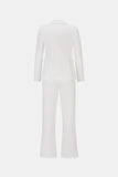 Blazer and Seam Detail Flare Pants