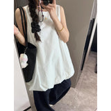 Temperament Lazy Sleeveless Tidly Sleeveless Dress Women's Summer Loose Broad Legs Trousers Casual