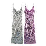 Women's Clothing Spring 2025 New Fashion Elegantly Elegantly Dressed Collared Flute Sling