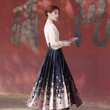Chinese Style Dragon Year Horse Face Dress Suit 2025 New Spring And Autumn Improved Ming Ancient Costume Two