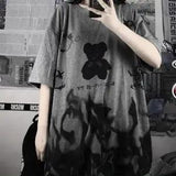 Black Japan T Shirt Loose Summer Oversize T Shirt Women Harajuku Punk Short Sleeves T-shirts Tops Tee Hip Hop T-Shirt for