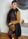 Winter Contrast Long Sleeve Hoody Casual Long