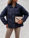 Turndown Collar Button Up Jacket with