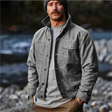 Spring New Men's Jacket Multi-Grain Multi-Pocket Retro Classic Jacket