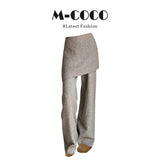 Hair Collar Pie To Overcome The Environmental Protection Fur Coat Fake Two-Piece Ass Casual Pants