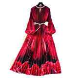 Collar Nail Bead Lantern Sleeve Pearl Belt To Collect Long-Term Printed Pressure