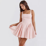 Backless Large Bow Mini Dress-Outfit