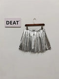 Fashion Women's A-line Short Skirt High Waist Pleated Bright Cortex Mini Skirts High Street Spring 2023 Trend New