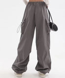 Vintage Baggy Parachute Cargo Pants-Outfit