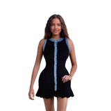 Women's Explosive Cowboy Tuxedar Side Knitted Short-Sleeved Vest