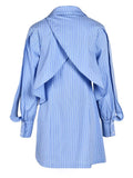 Fashion Women's 2 Pcs Set Slim Lapel Short Coat Skeeveless Single Breasted Waist Mini Shirt Dress Summer 2023 New
