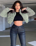 Green Turtleneck Zipper Fleece