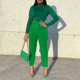 Women's Clothing Large-Size Fashion Temperament Casual Thin High-Waisted Trousers Solid African Professional
